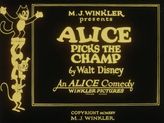 Alice Picks the Champ（原題）